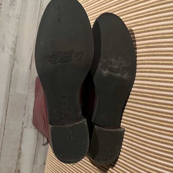 Nine West Elegant Burgundy Leather Knee-High Boots - Picture 7 of 7